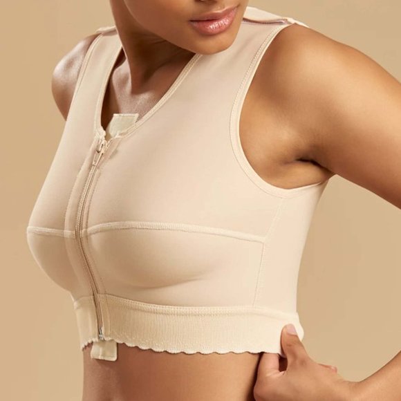 NEW size L 8-10 Beige Marena Recovery Sleeveless Vest w/Zipper front - Picture 10 of 13